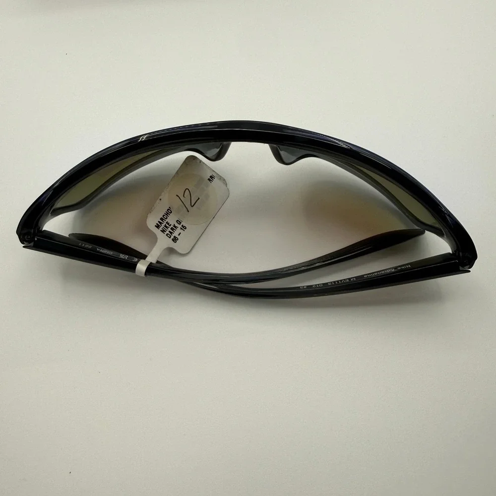 Nike Adrenaline M Sunglasses Mens Dark Grey Blue Mirror Sport Wrap EV1113 012